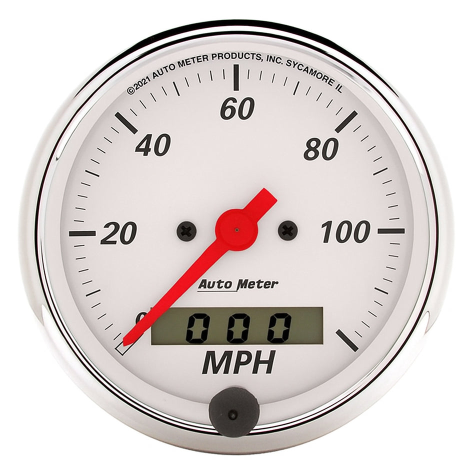 Revtrail Classic Analog Speedometer Gauge – White Dial 0–100 MPH