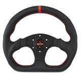 AxisRide Racing Steering Wheel – Black Leather with Stitching