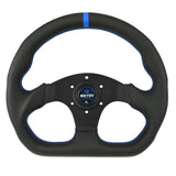 AxisRide Racing Steering Wheel – Black Leather with Stitching
