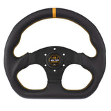 AxisRide Racing Steering Wheel – Black Leather with Stitching