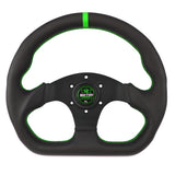 AxisRide Racing Steering Wheel – Black Leather with Stitching