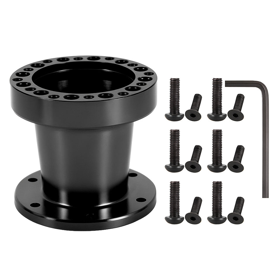 Boostera Universal Steering Wheel Hub Kit – Cast Alloy with Rubber Sleeve