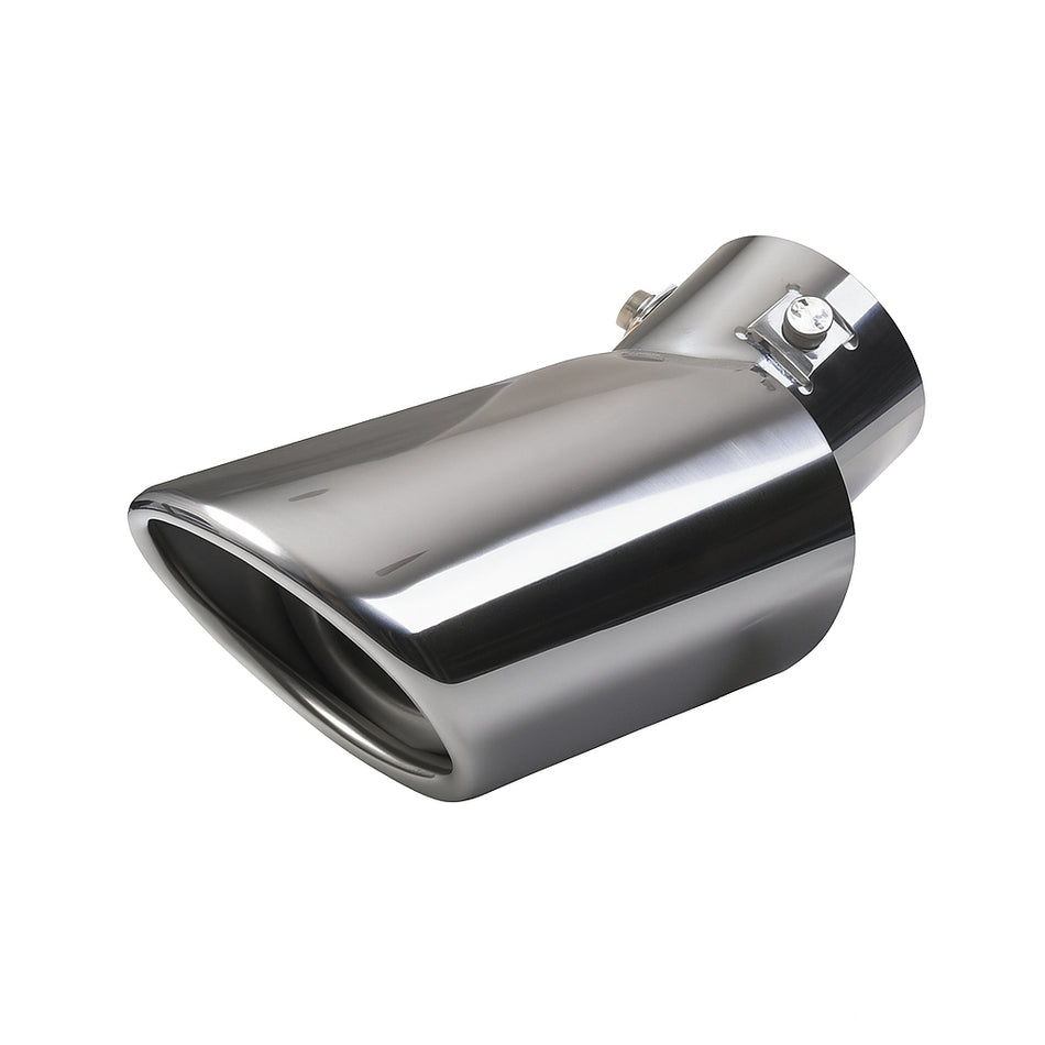 Flowburn Angled Cut Exhaust Tip – 60mm Inlet, Stainless Steel