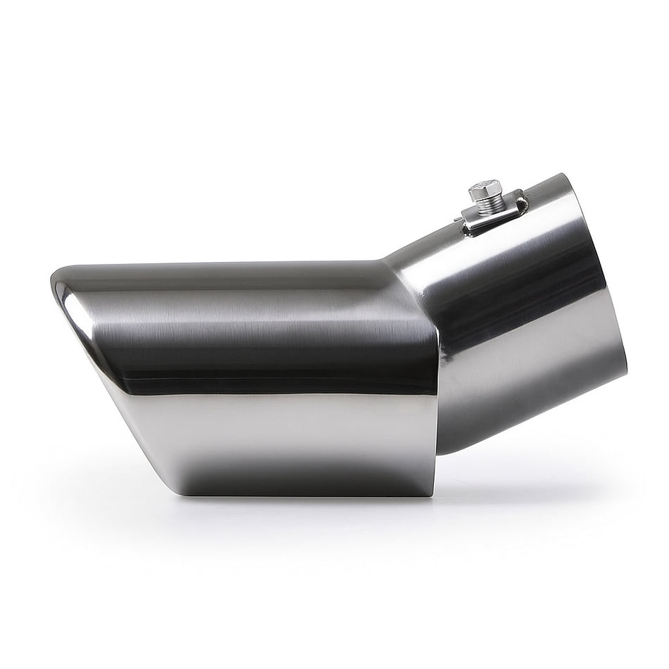 Flowburn Angled Cut Exhaust Tip – 60mm Inlet, Stainless Steel