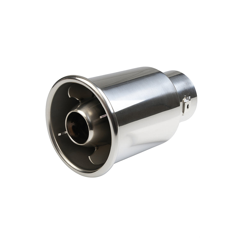 Revtrail Rolled Edge Exhaust Tip – 63mm Inlet, Polished Stainless Steel