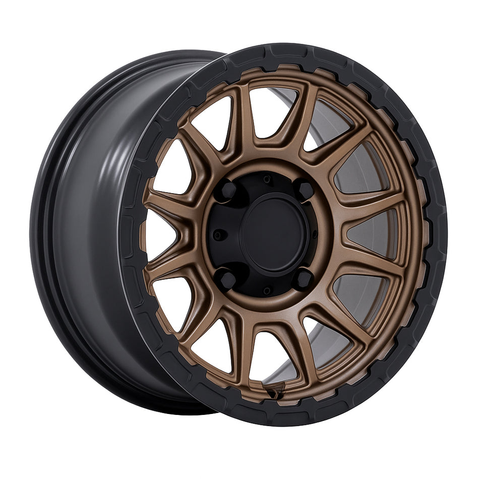 Dynoforge DF12 Flow-Forged Wheel – 18x9.5 ET35 5x114.3 – Satin Bronze