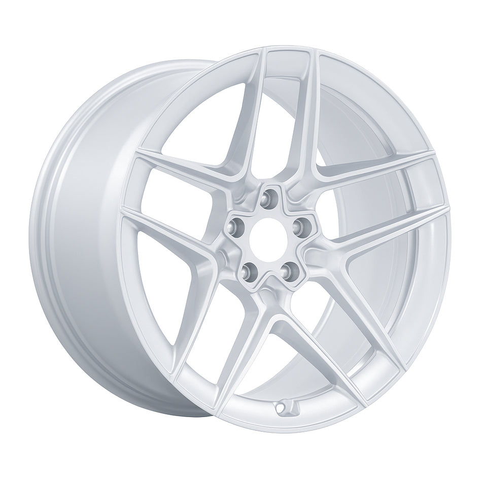 ExoRace XR10 Split-Spoke – 20x10 ET40 5x114.3 – Gloss Silver