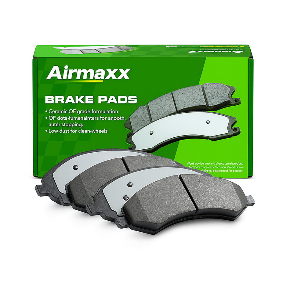 Airmaxx Green Ceramic Brake Pads – Front Set – OE Grade, Quiet Operation